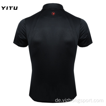 Feuchtigkeitstransportierendes Dry Fit Poloshirt Schwarz